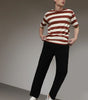 Ribbed Tube Leg Trousers