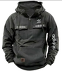 ADIDAS™ - Black Red Tactical Quarter Hoodie