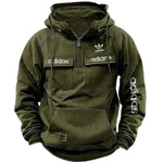 ADIDAS™ - Dark Green Tactical Quarter Hoodie