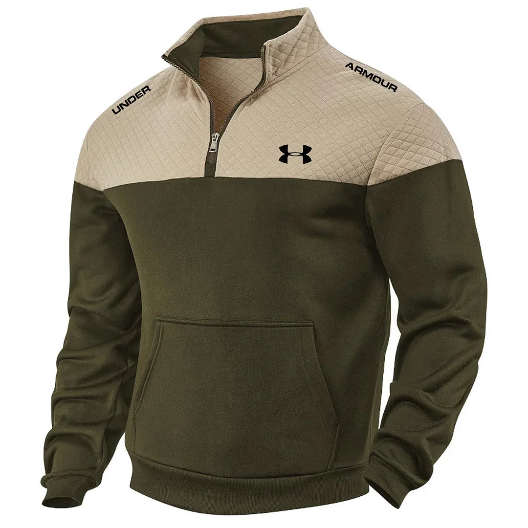 Men's Color Block Half Zip Outdoor Casual Sweatshirt