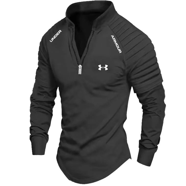 Men's Zip Long Sleeve Sports Casual Shirt