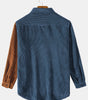 Corduroy Patchwork Long Sleeve Shirts