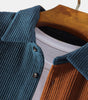 Corduroy Patchwork Long Sleeve Shirts